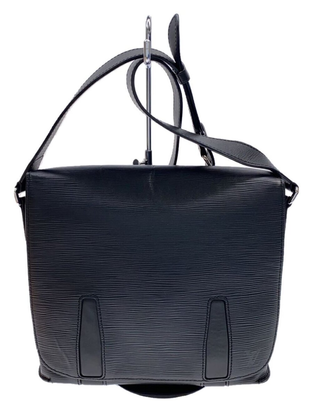 LOUIS VUITTON Harrington Messenger Epi Black Cowhide Black